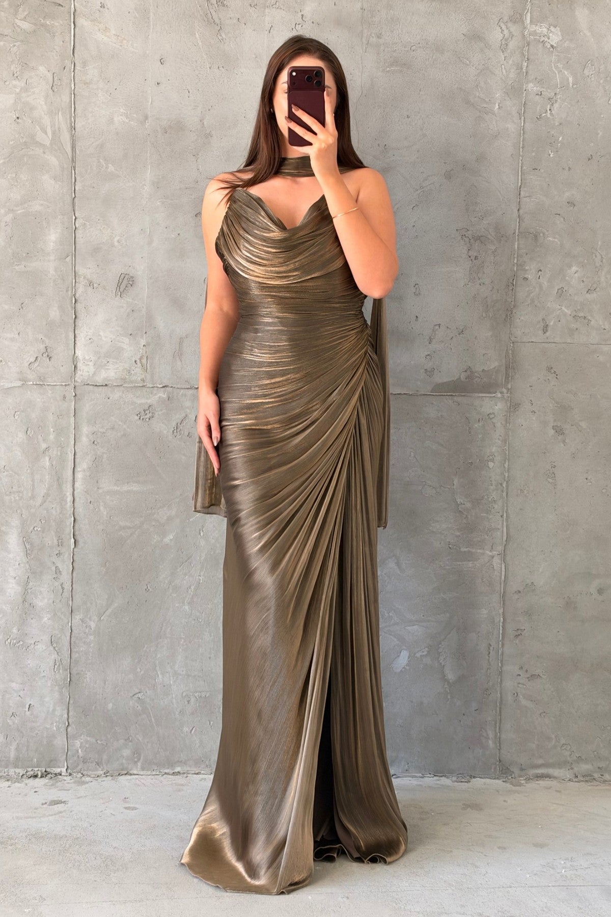 Rümeysa Açık Abiye Gold