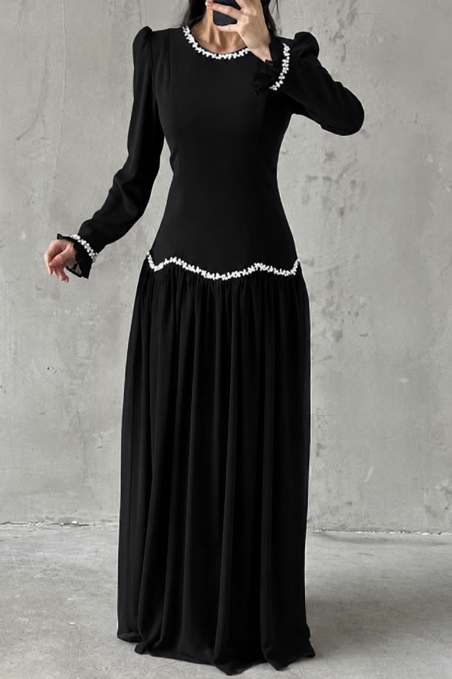 Meryem Tesettür Abiye Siyah