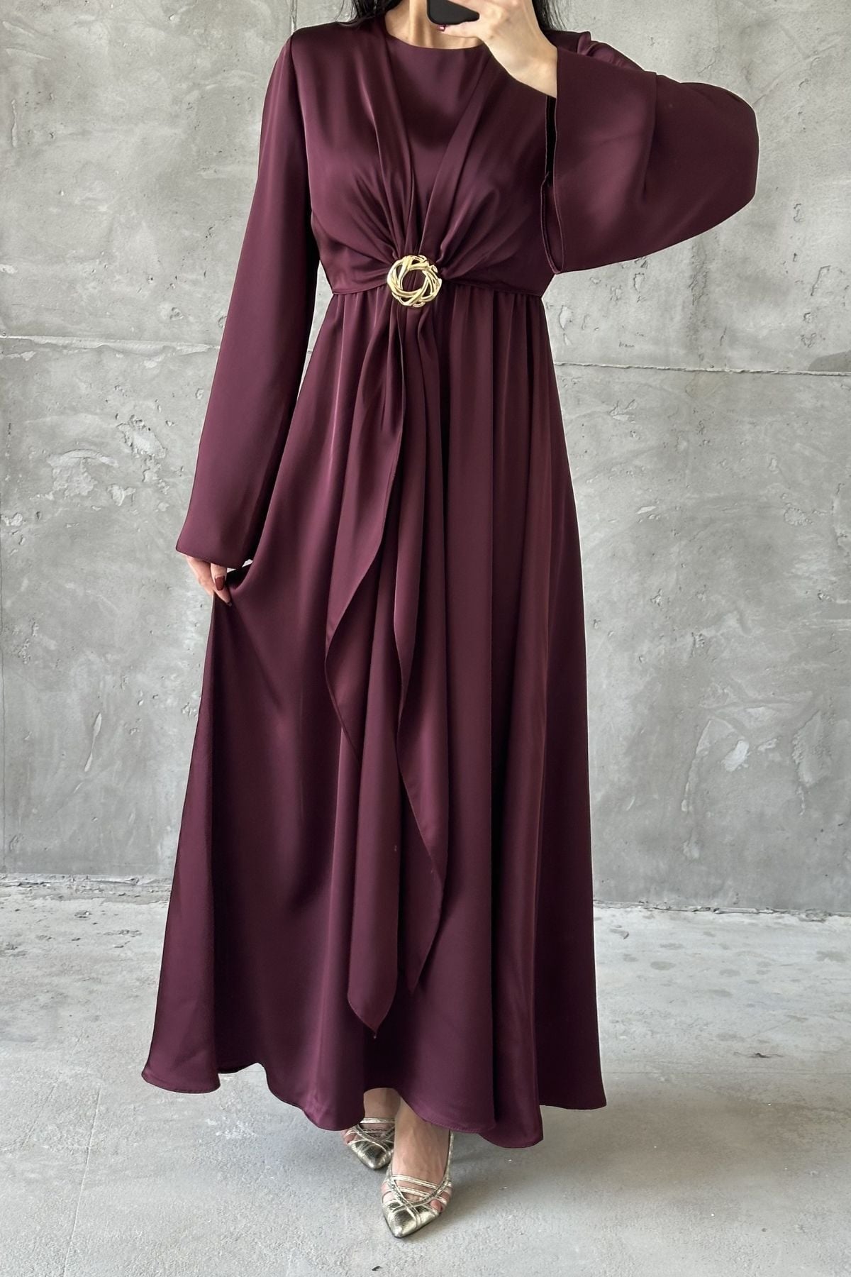 Pelin Tesettür Abiye Mürdüm