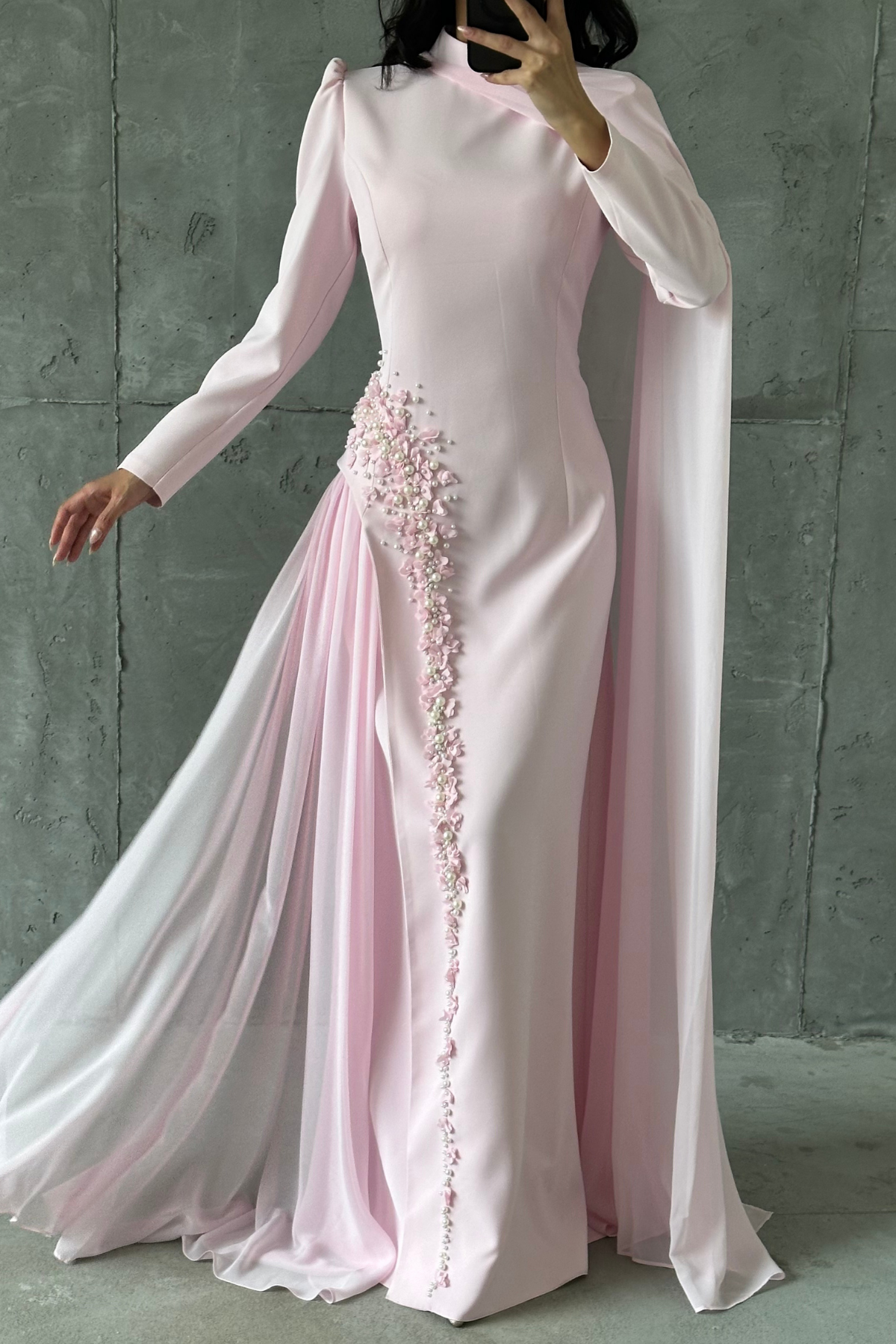 Laviva Tesettür Abiye Pembe