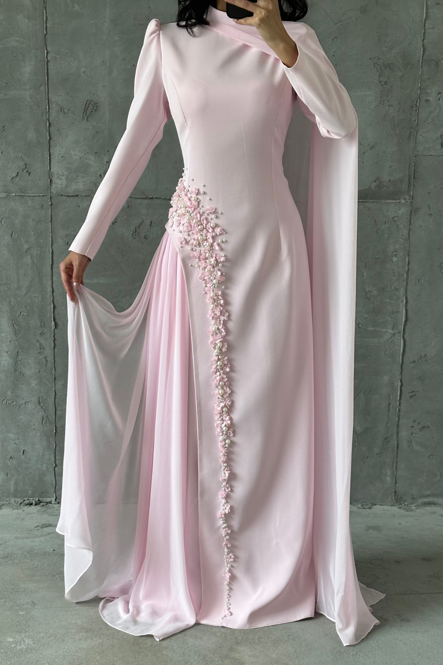 Laviva Tesettür Abiye Pembe