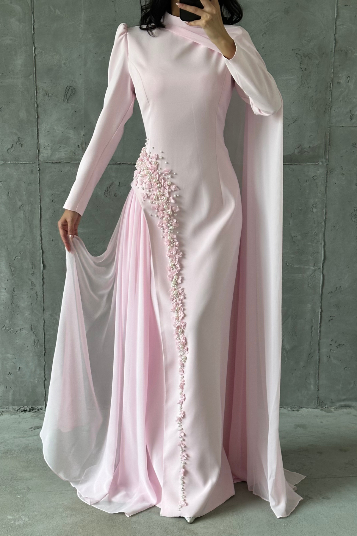 Laviva Tesettür Abiye Pembe
