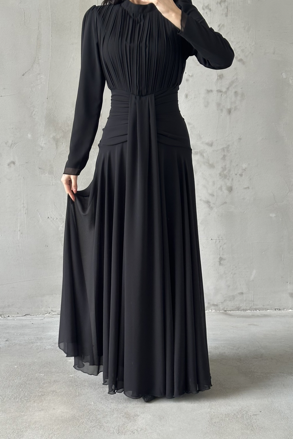 Azra Tesettür Abiye Siyah