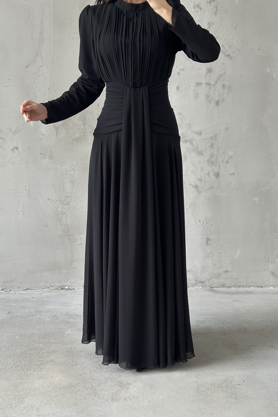 Azra Tesettür Abiye Siyah