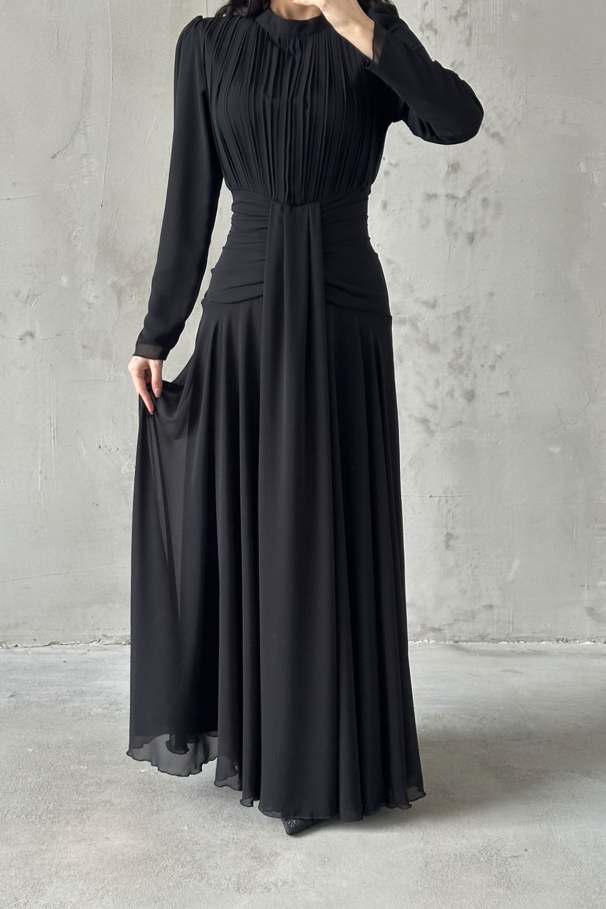 Azra Tesettür Abiye Siyah