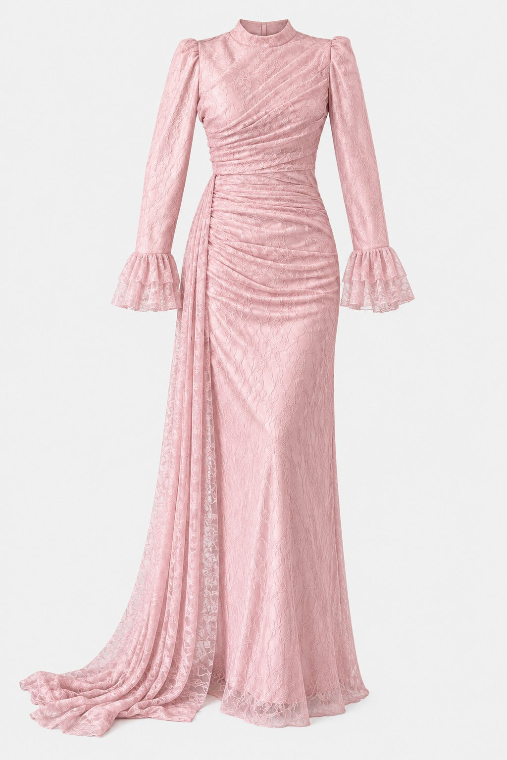 Leya Tesettür Abiye Toz Pembe
