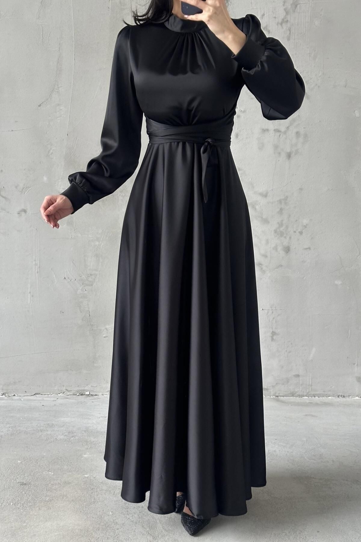 Lina Tesettür Abiye Siyah