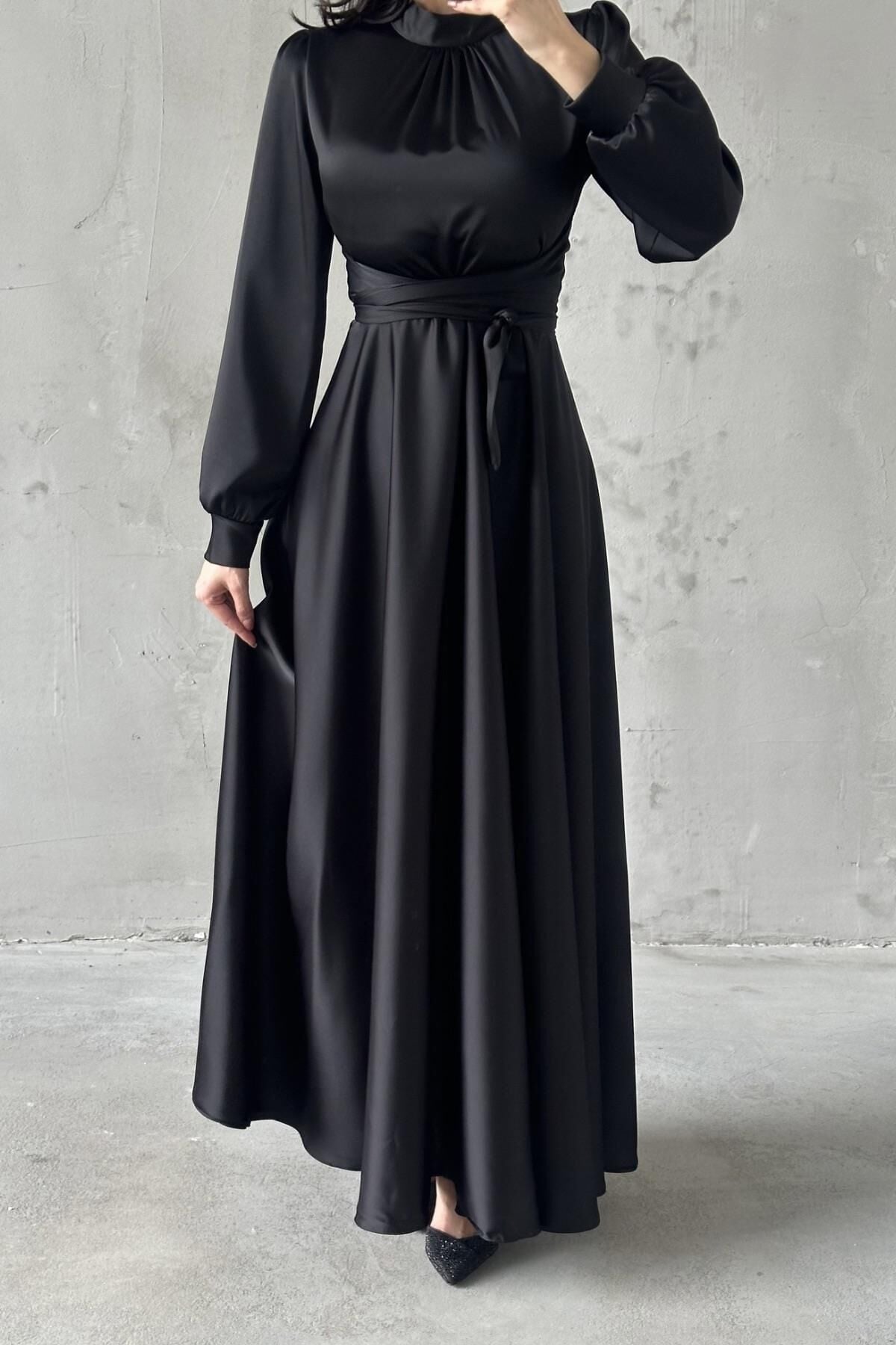 Lina Tesettür Abiye Siyah
